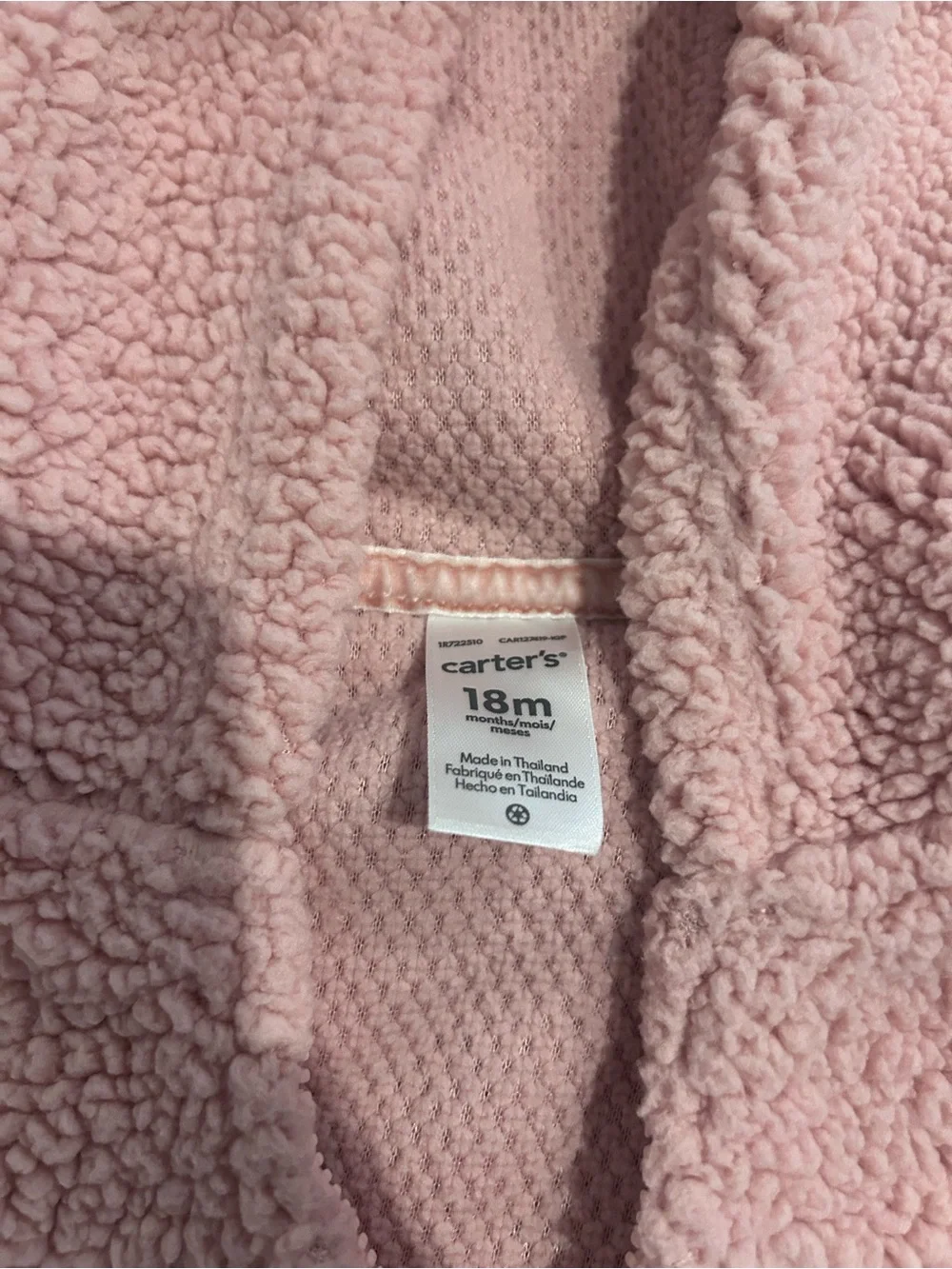 Carter's Pink Sherpa Hooded Vest with Ear Details